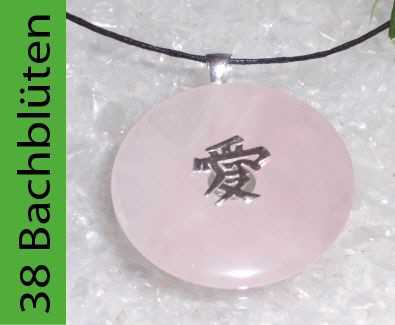 Rosenquarz Kette mit Edelstein Anhänger
